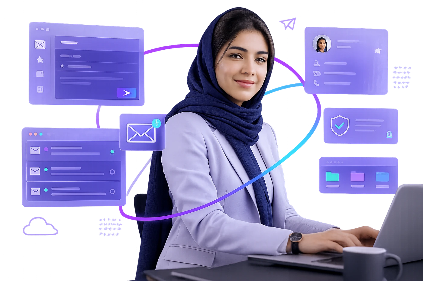 Hosting support specialist with communication and security tools
